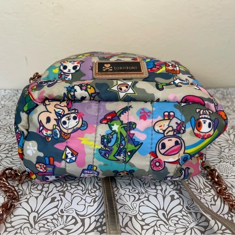 tokidoki Camo Kawaii Mini Backpack Unicorno Character Print Y2K Kawaii Bag